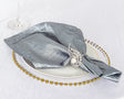 Crushed Taffeta Dinner Napkins 20x20 Silver