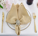 10 Piece Sequin Paillette Poly Flax Burlap 20"x20" Napkins