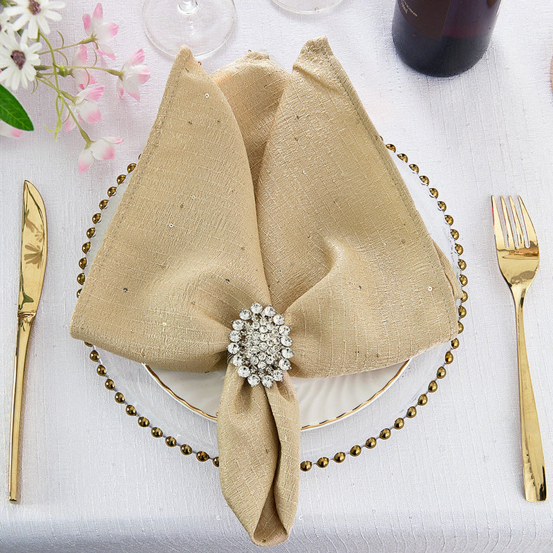 Sequin Paillette Cloth Dinner Napkins