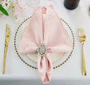 10 Piece Sequin Paillette Poly Flax Burlap 20"x20" Napkins