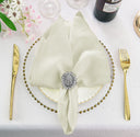 10 Piece Sequin Paillette Poly Flax Burlap 20"x20" Napkins