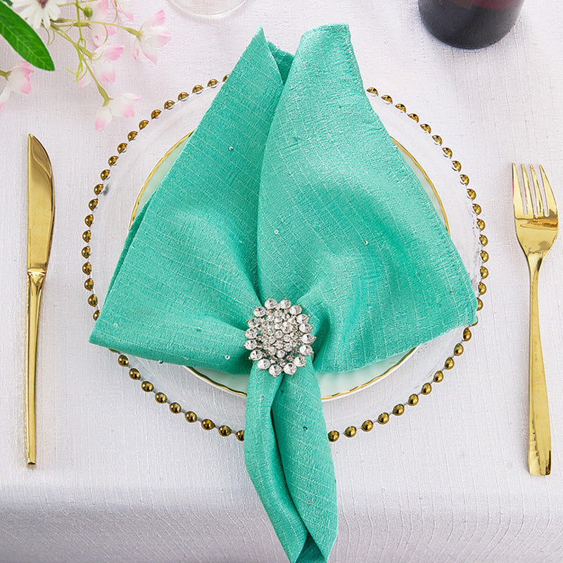 Sequin Paillette Napkins 20x20 Tiff Blue/Aqua Blue