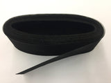 Crinoline Horsehair Braid Trim Polyester Fabric - Black, 4" Width (20 Yards)