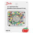 Dritz Ball Point Pins - 1.25" Assorted Colors - 100 ct