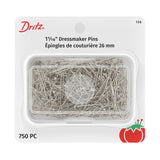 Dritz Dressmaker Pins - 1.0625" Nickel - 750 ct