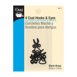 Dritz Coat Hooks & Eyes - Black - 4 Sets
