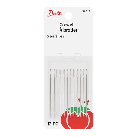 Dritz Crewel Hand Needles - Size 2 - 12pc