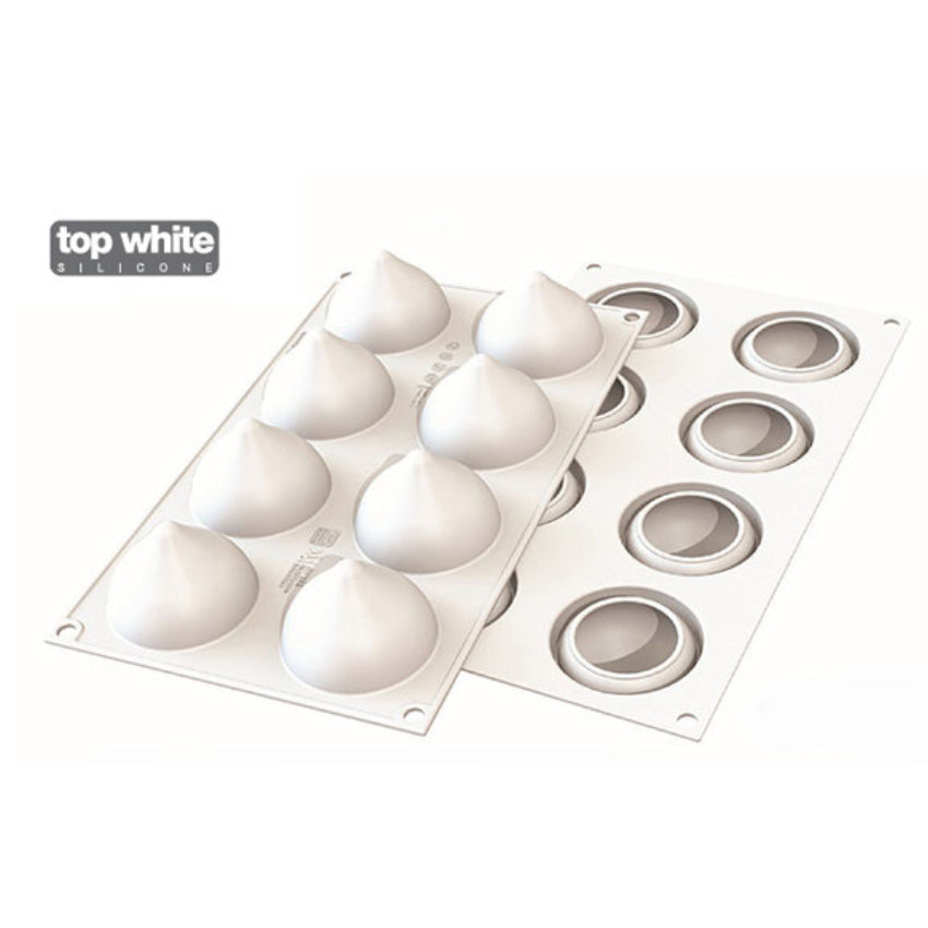 Silikomart "GOUTTE 55" Flexible Baking & Freezing Mold, 1.85 Oz., 8 Cavities