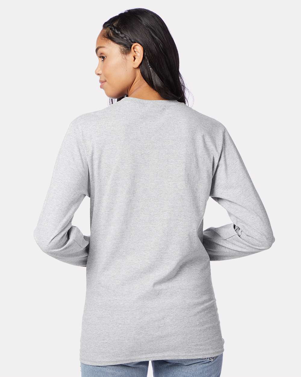 Hanes® Authentic Crewneck Long Sleeve T-Shirt