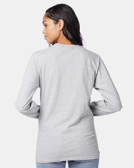 Hanes Authentic Crewneck Long Sleeve T-Shirt by HANES