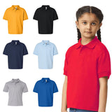 Gildan® Youth DryBlend Jersey Polo Fabric Moisture Wicking Cotton Polyester Knit Material