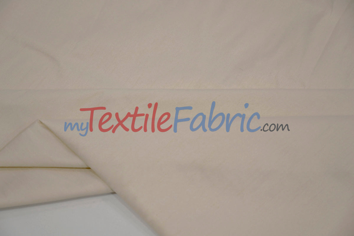 Faux Silk Polyester Dupioni Fabric - Solid Texture, 54" Width, Multiple Colors (Yards, Bolts, Sample Swatch)