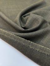 Wool Tweed Green Black Checked