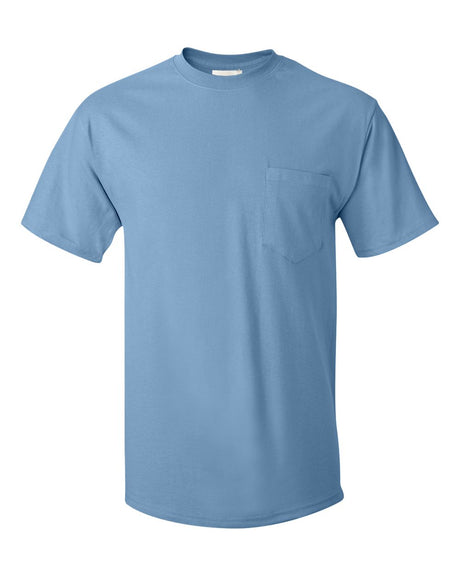 Hanes® Authentic Crewneck Short Sleeve Pocket T-Shirt
