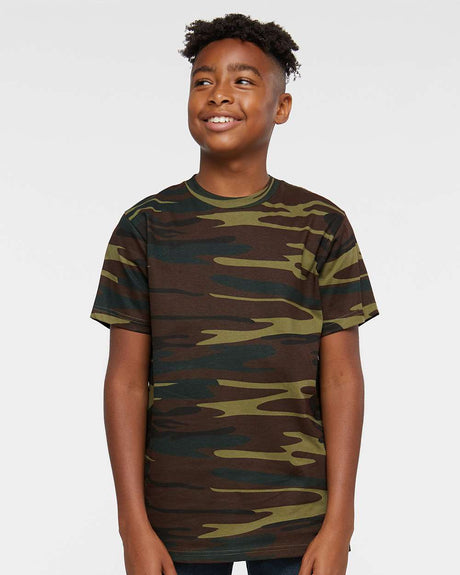 Youth Camouflage Short Sleeve Crew-Neck T-Shirt