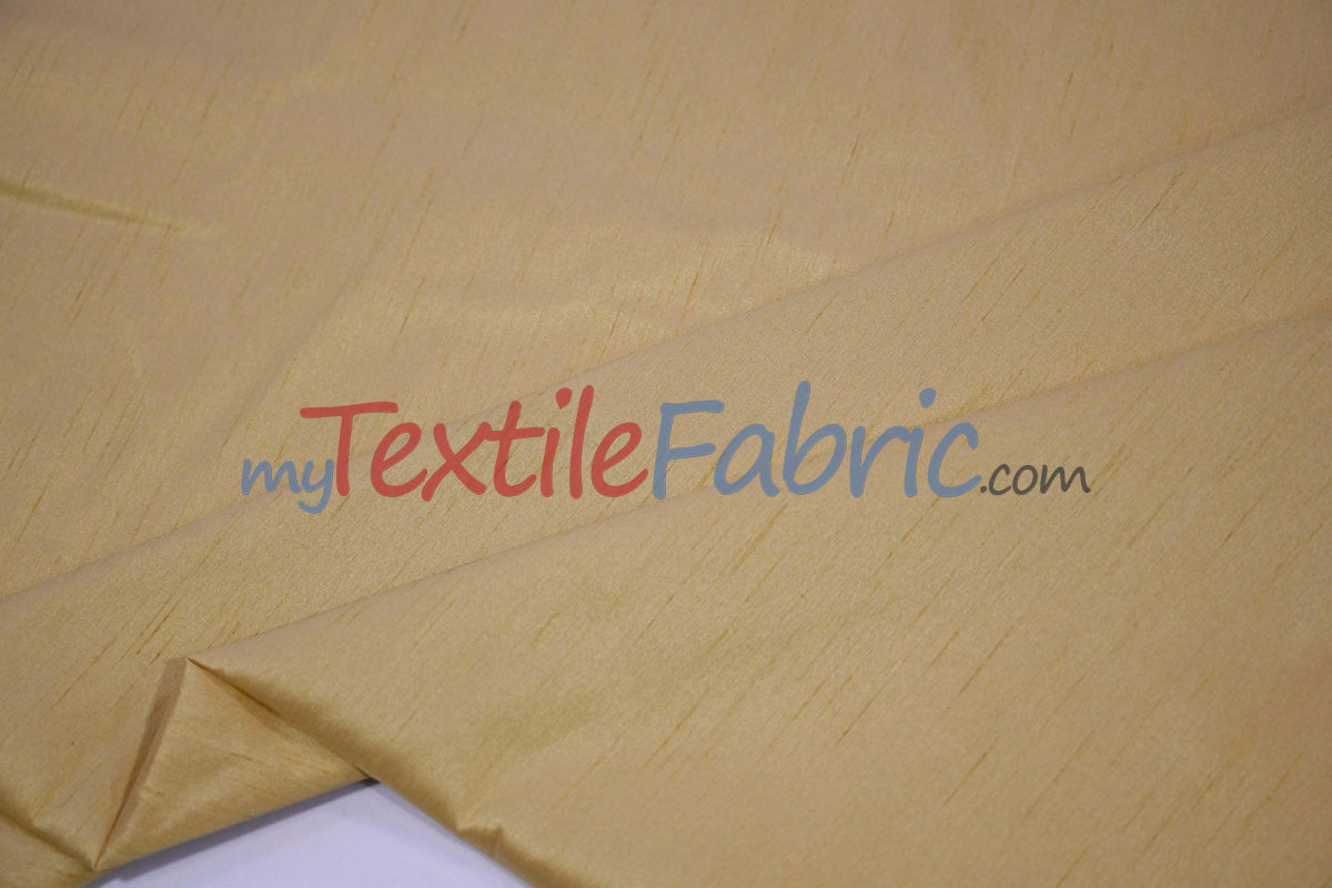 Faux Silk Polyester Dupioni Fabric - Solid Texture, 54" Width, Multiple Colors (Yards, Bolts, Sample Swatch)