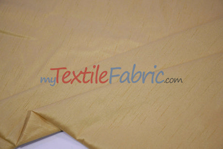 Faux Silk Polyester Dupioni Fabric - Solid Texture, 54" Width, Multiple Colors (Yards, Bolts, Sample Swatch)