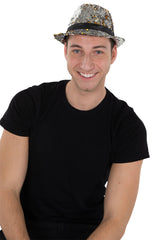 Silver Hat with Reversible Sequins