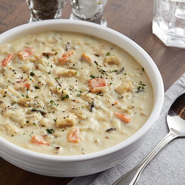 Knorr 30.2 oz. Soup du Jour Chicken with Wild and White Rice Soup Mix - 4/Case