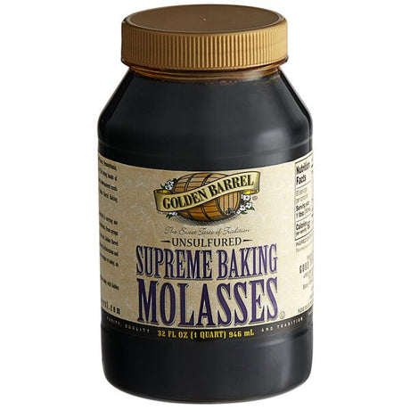 Golden Barrel 1 Qt. Sulfur-Free Supreme Baking Molasses - 12/Case