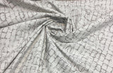 Jetset Abstract Clay Home Accent Ronnie Gold Design Cotton Fabric - Gray White Abstract Pattern, 56" Width (1 Yard)