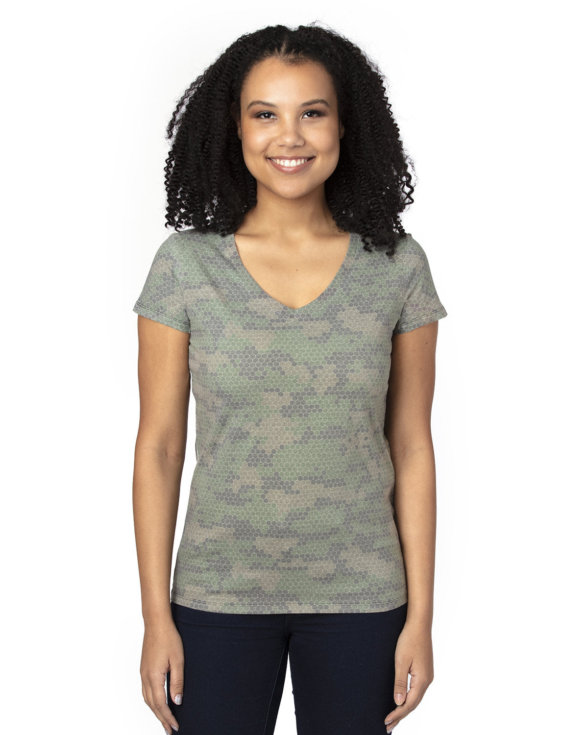 Ladies' Ultimate CVC V-Neck T-Shirt