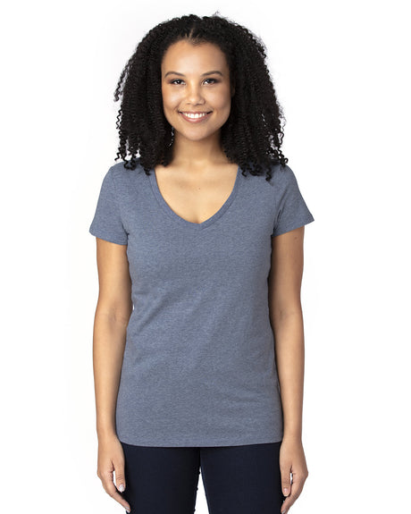 Ladies' Ultimate CVC V-Neck T-Shirt