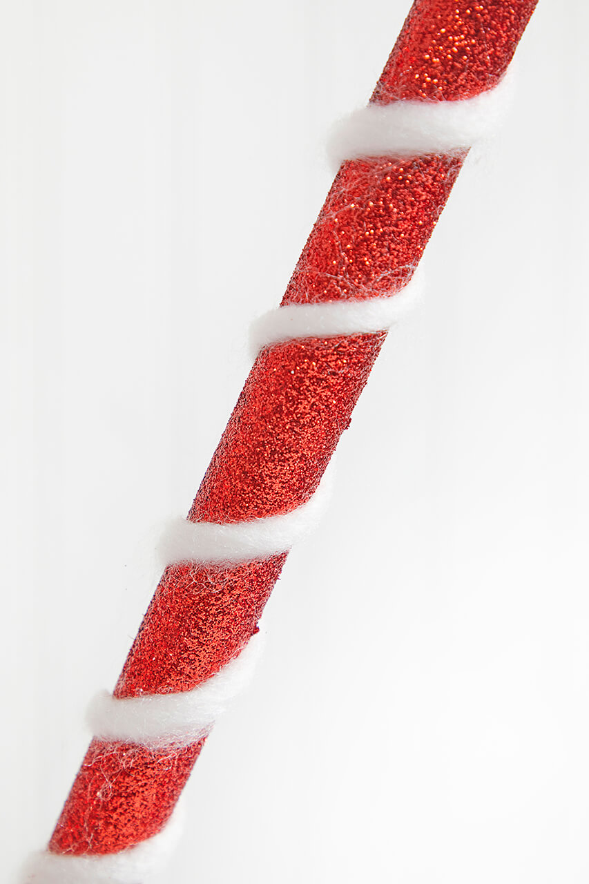30" Red & White Twist Spray