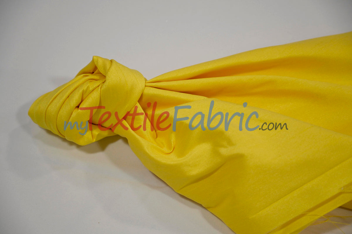 Faux Silk Polyester Dupioni Fabric - Solid Texture, 54" Width, Multiple Colors (Yards, Bolts, Sample Swatch)