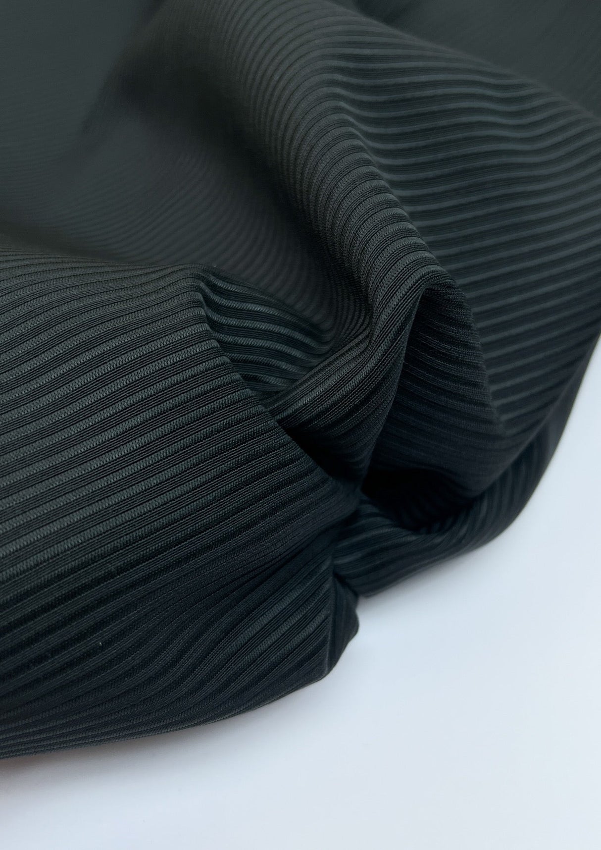 Wool Jacquard Ribbed Blue Fabric
