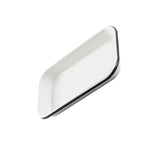 13" x 9.5" x 1.125" Rectangular Sheet Pan Porcelain Coated Steel White with Black Rim