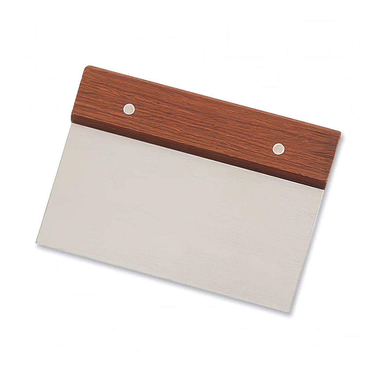 Dough Cutter &amp; Scraper 6" x 4" Stainless Steel Blade Wood Handle