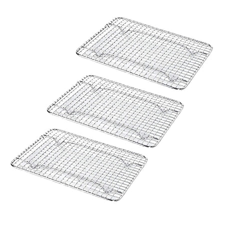 Chrome Plated Footed Wire Pan Grate 8 x 10 Half Size