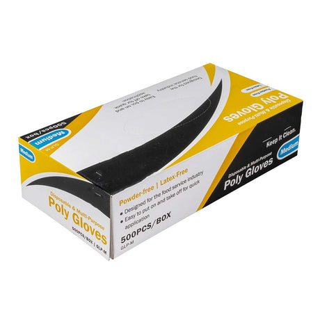 Disposable Textured Polyethylene Gloves Medium Clear