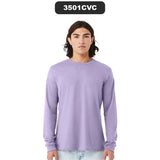 BELLA + CANVAS® Heather CVC Crewneck Long Sleeve Tee