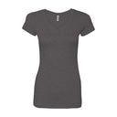Bayside® Juniors' USA-Made V-Neck T-Shirt