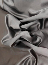 Dark Grey Duchesse Satin