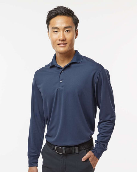 Front view of Paragon Prescott Collared Long Sleeve Polo Shirt for outdoor and active wear