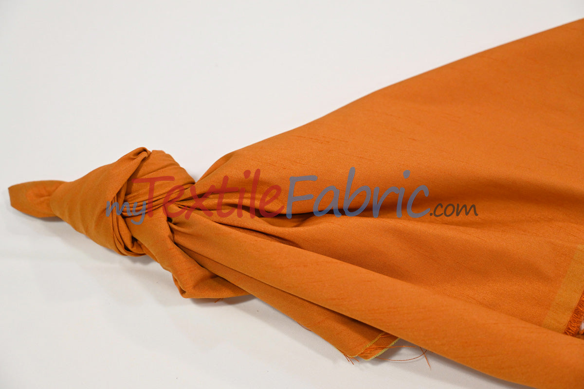 Faux Silk Polyester Dupioni Fabric - Solid Texture, 54" Width, Multiple Colors (Yards, Bolts, Sample Swatch)