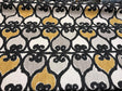 Rejas Linen Upholstery Fabric - Yellow Gray Geometric Pattern, 56" Width (By The Yard)