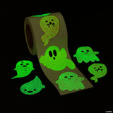 1 1/2" Glow-in-the-Dark Halloween Ghost Sticker Roll