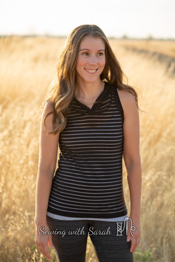 Athletic Mesh Stripe Fabric Black