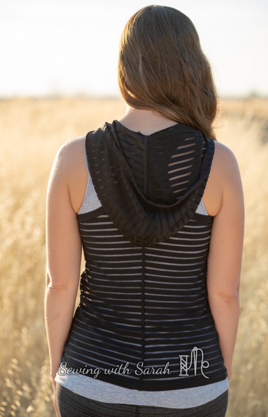 Athletic Mesh Stripe Fabric Black