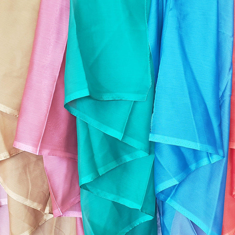 Two Tone Chiffon Polyester Fabric - Iridescent Sheer, 58/60" Width, Multiple Colors (Yards, Bolts, Sample Swatch)