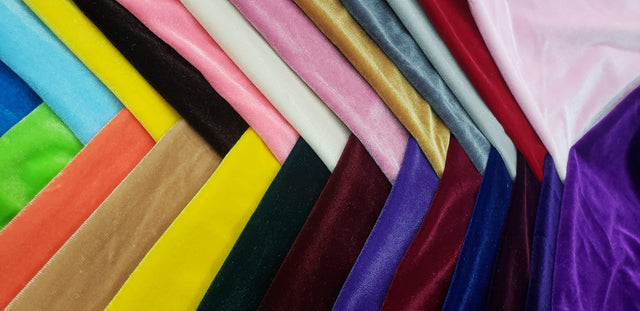 Stretch Velvet Spandex Fabric - Solid, 58" Width (1 Yard)