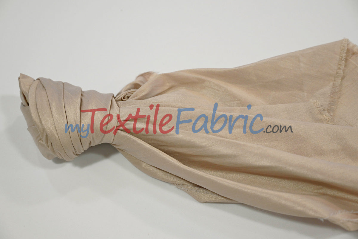 Faux Silk Polyester Dupioni Fabric - Solid Texture, 54" Width, Multiple Colors (Yards, Bolts, Sample Swatch)