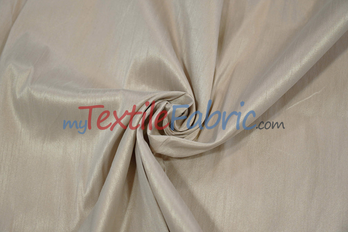 Faux Silk Polyester Dupioni Fabric - Solid Texture, 54" Width, Multiple Colors (Yards, Bolts, Sample Swatch)