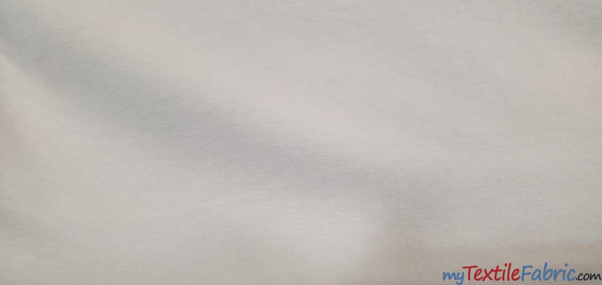 Cotton Spandex Jersey Cotton Spandex Fabric - White And Black, 60" Wide (1 Yard)