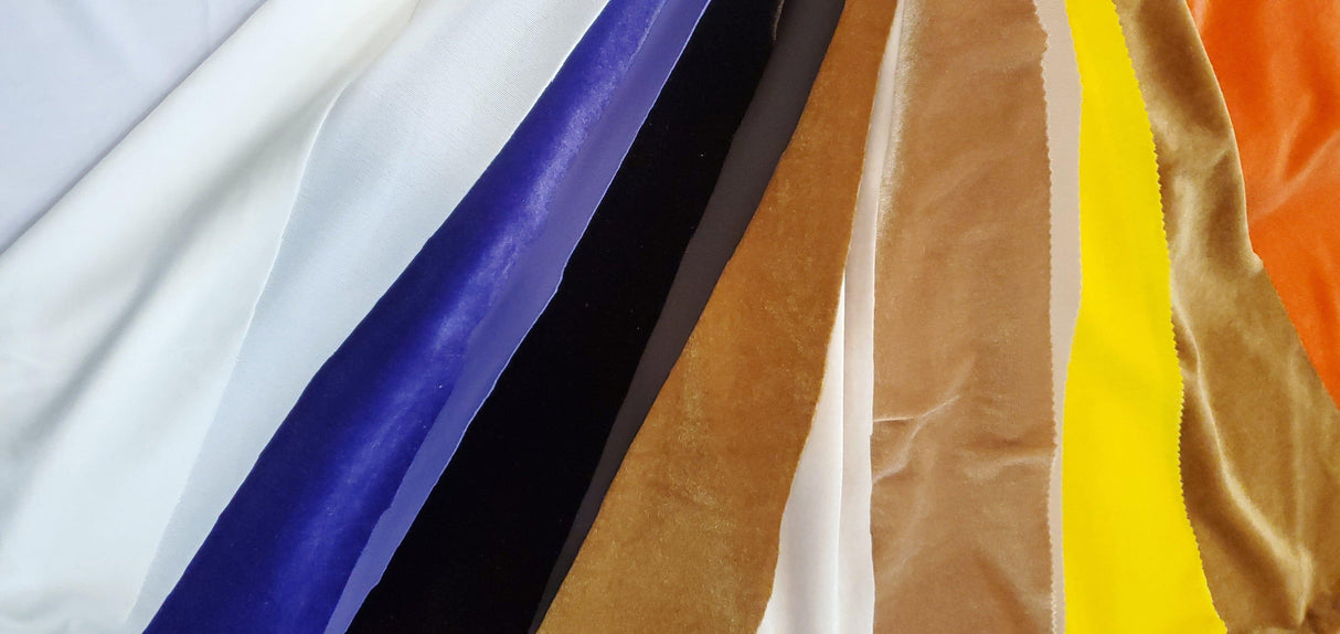 Stretch Velvet Spandex Fabric - Solid, 58" Width (1 Yard)
