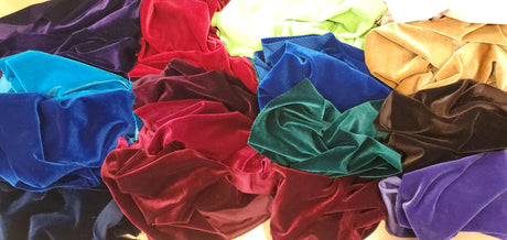 Stretch Velvet Spandex Fabric - Solid, 58" Width (1 Yard)